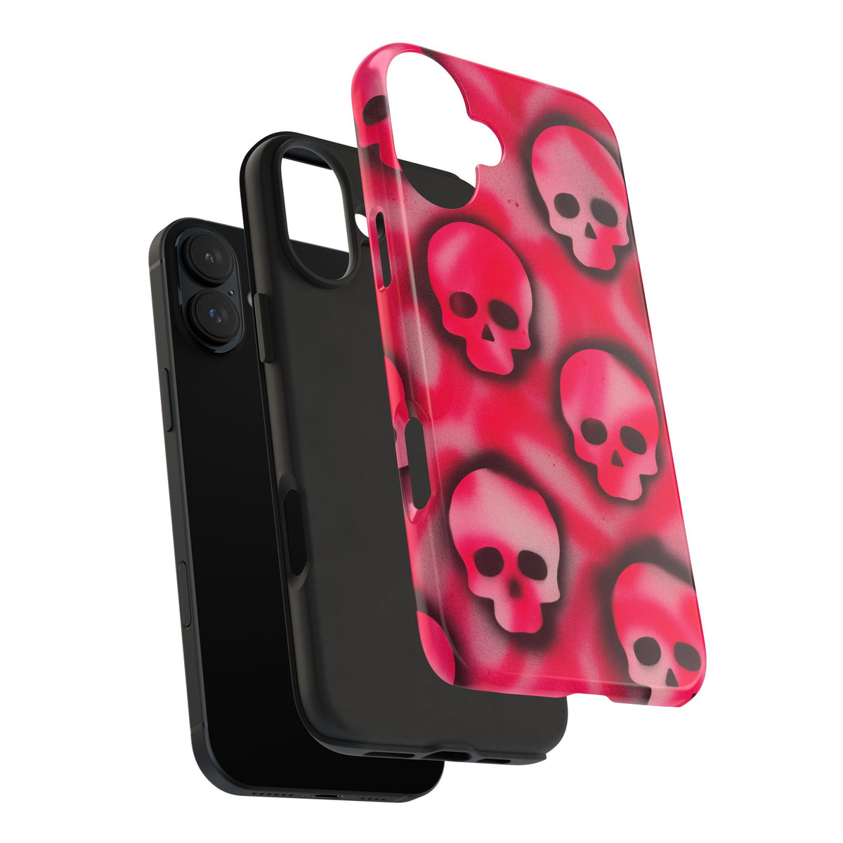 "pink skully" airbrush iPhone case