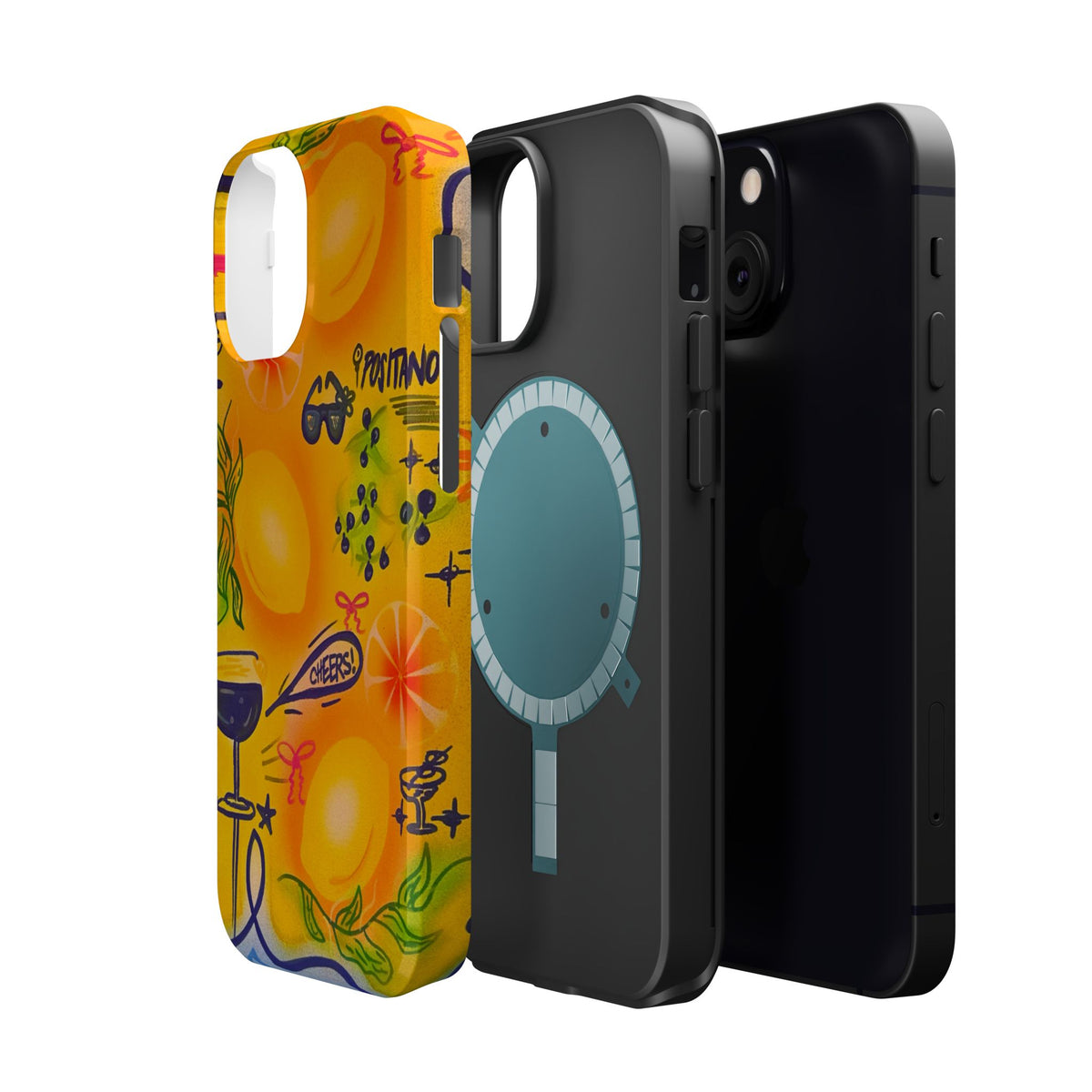 MagSafe Airbrush iPhone Hülle „citrus coastline“