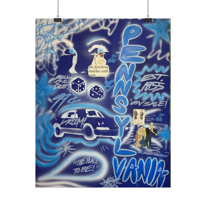 "state college, pa" airbrush rolled print