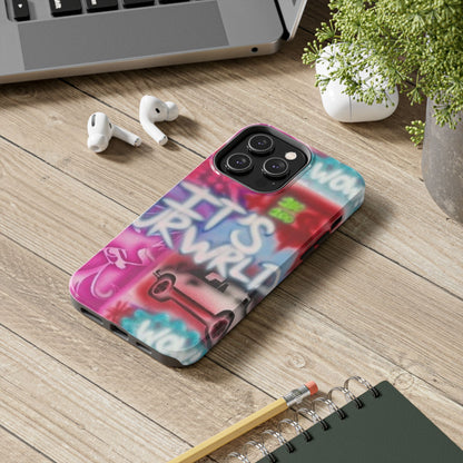"it's ur WRLD" airbrush iPhone case