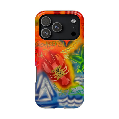 MagSafe "tipsy lobster" airbrush iPhone case