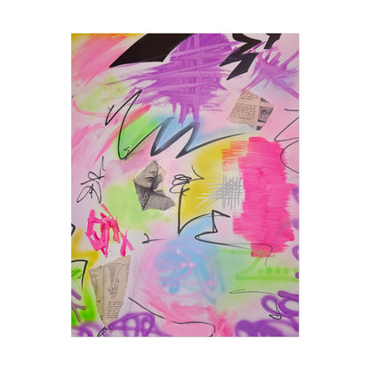 "pastel static" airbrush rolled print