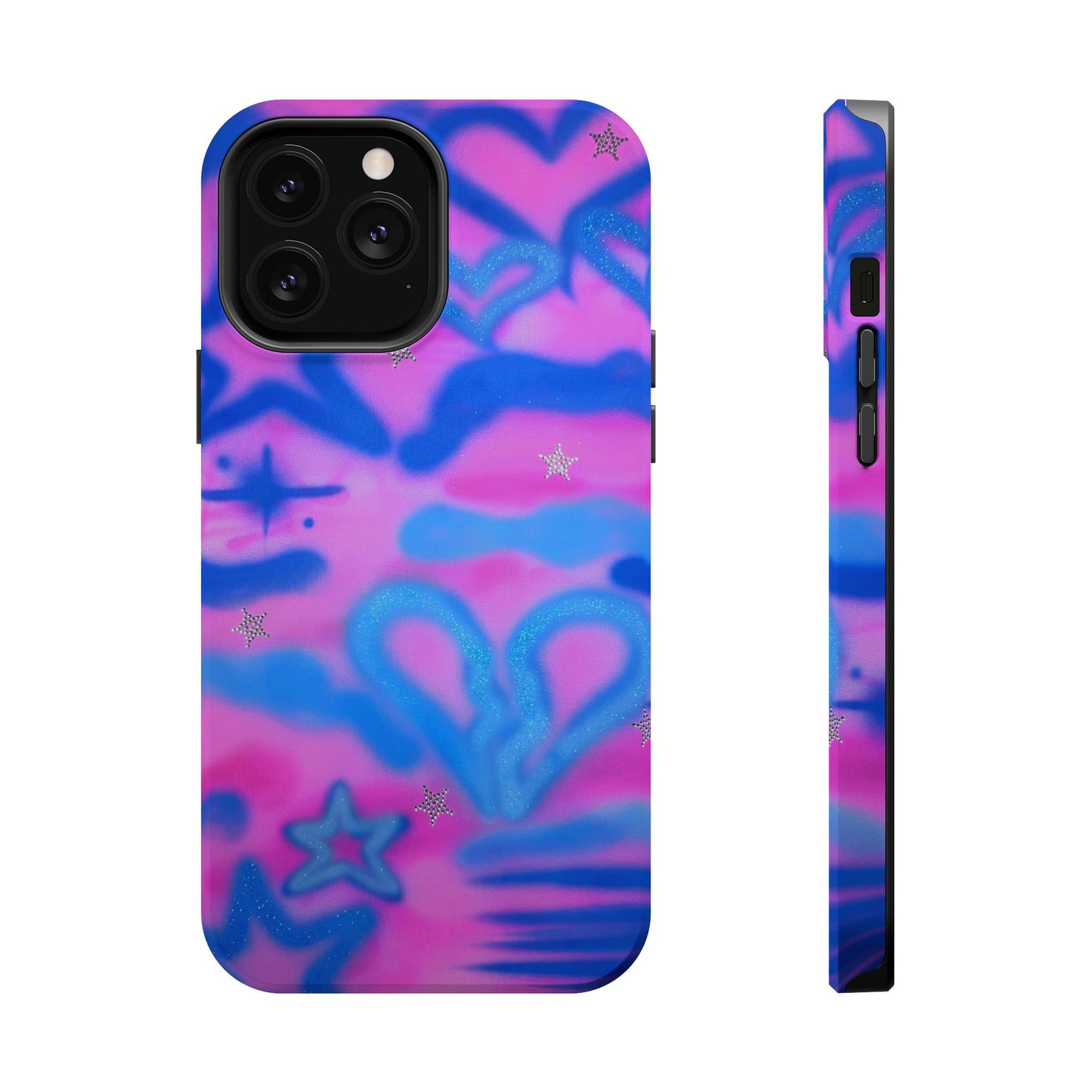 MagSafe "blue camo" airbrush iPhone case