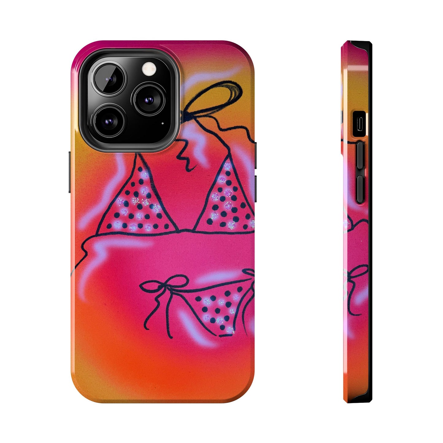 "glitter bikini" airbrush iPhone case