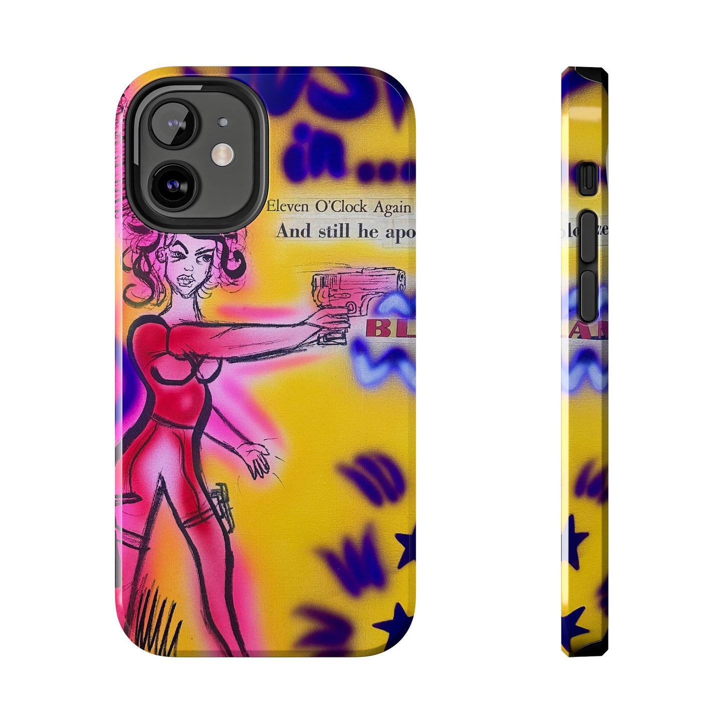 "spiraling thoughts" airbrush iPhone case