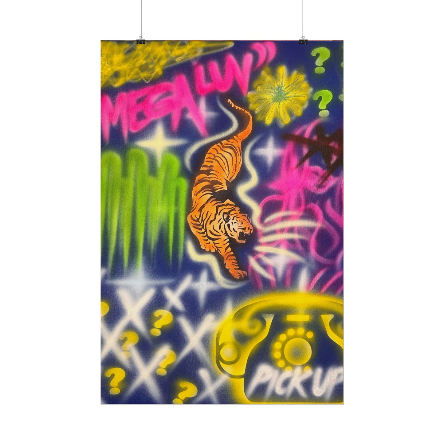 "mega luv" airbrush rolled print