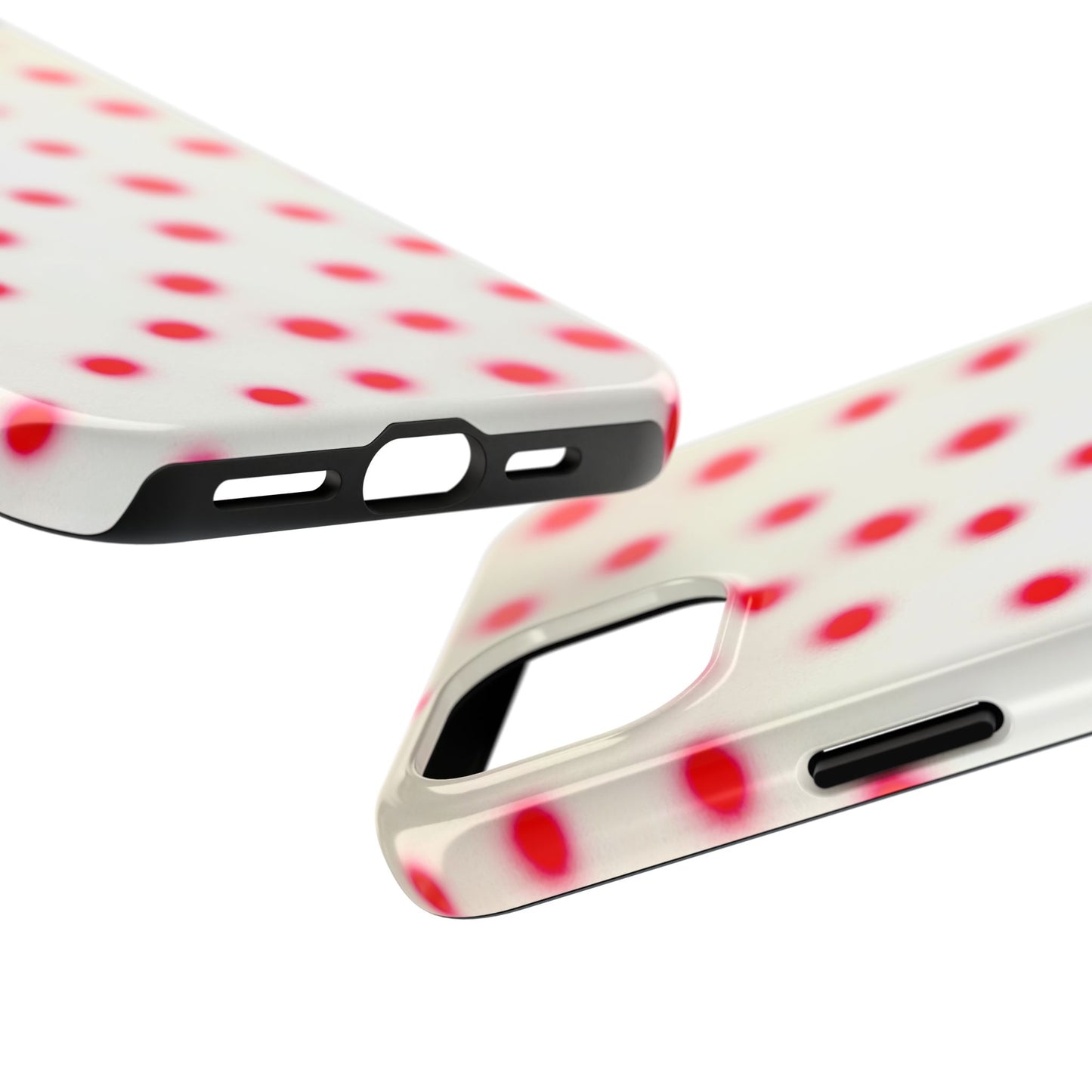 "vanilla cherry polka dot" airbrush iPhone case