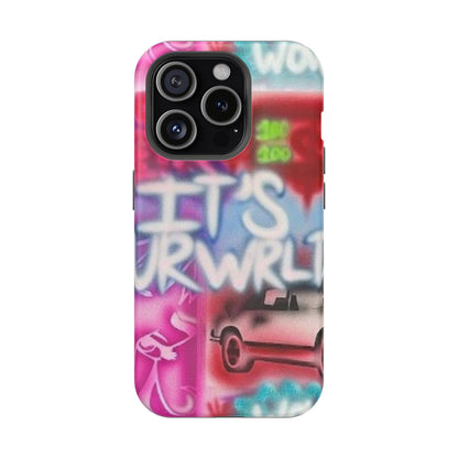 MagSafe „its ur WRLD“ Airbrush iPhone Hülle