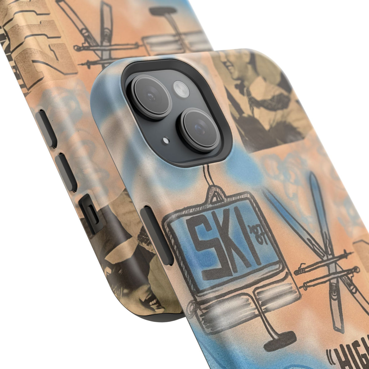 MagSafe „high in the clouds“ Airbrush iPhone Hülle