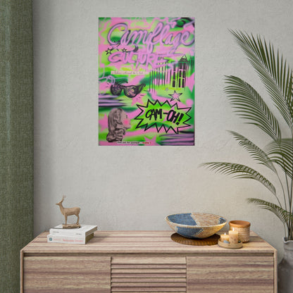 "green camo" airbrush rolled print