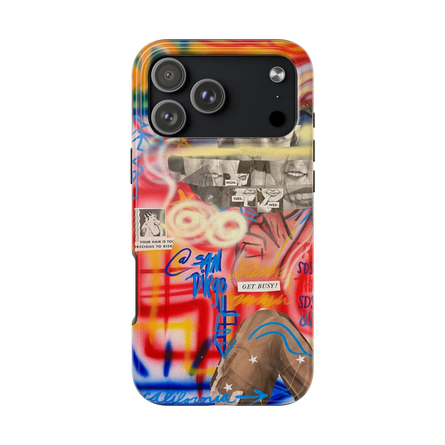 "get busy!" airbrush iPhone case