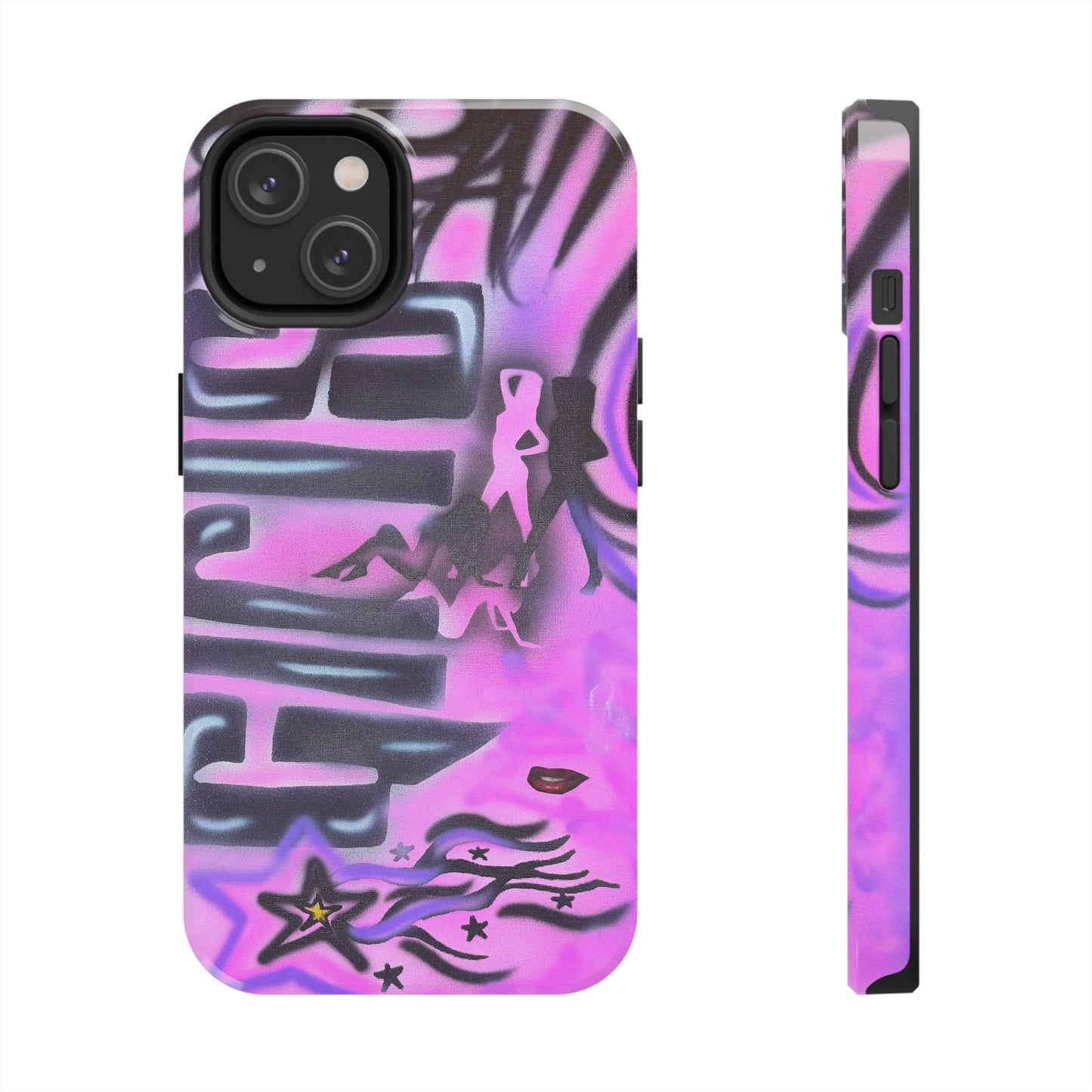 "neon nights" airbrush iPhone case