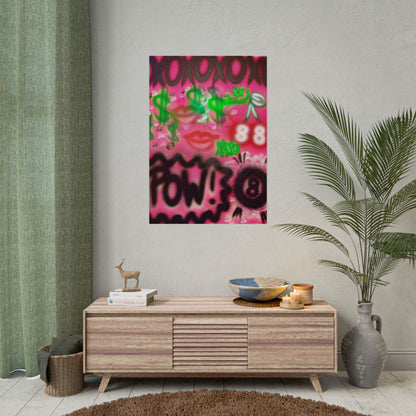 "electr!c dreamz" airbrush rolled print