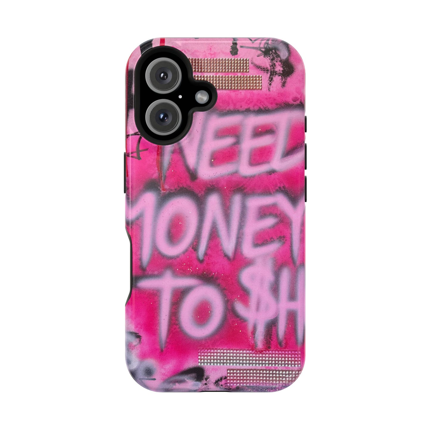 MagSafe "need $$ to shop" airbrush iPhone case