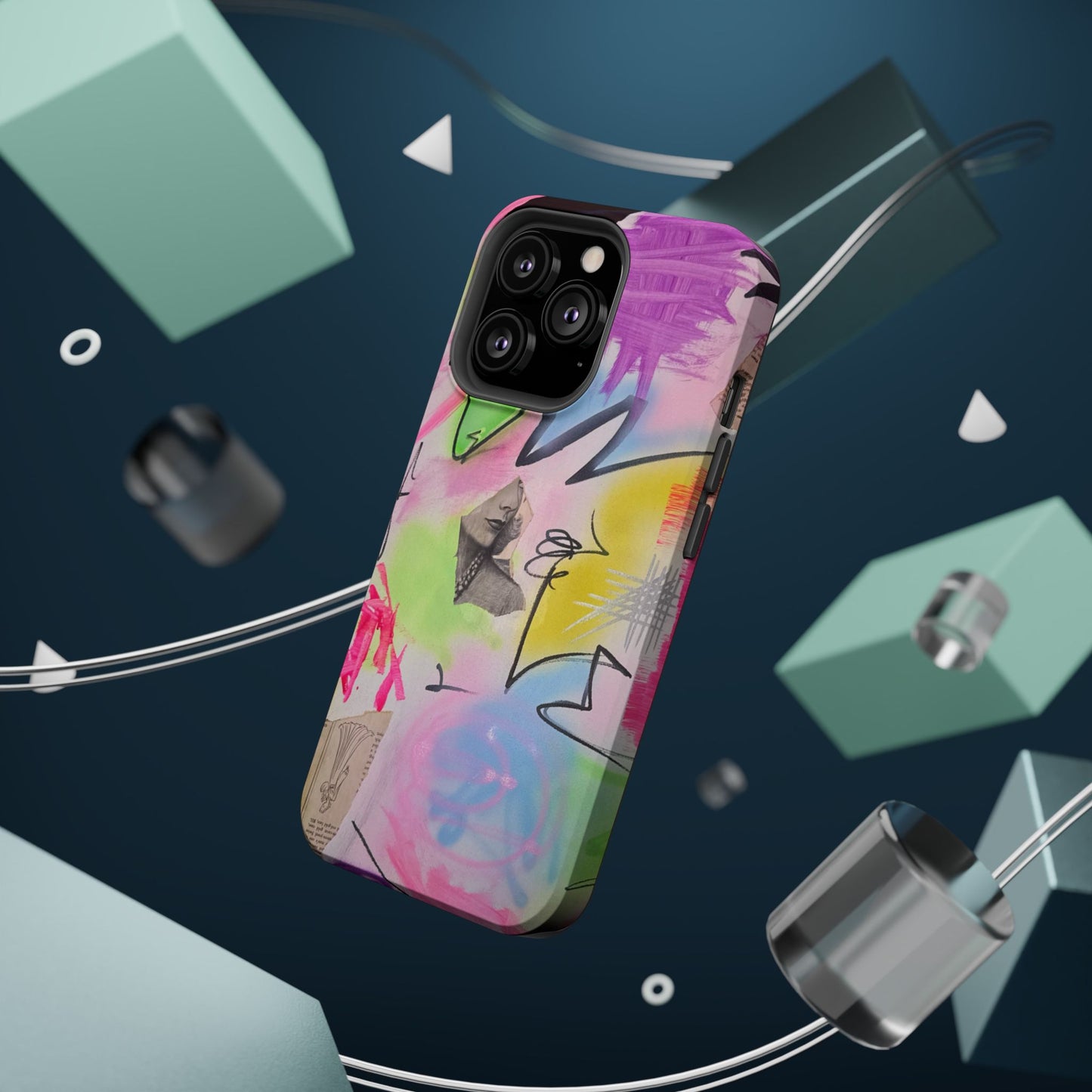 MagSafe "pastel static" airbrush iPhone case
