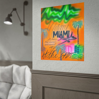 "miami, fl" airbrush rolled print