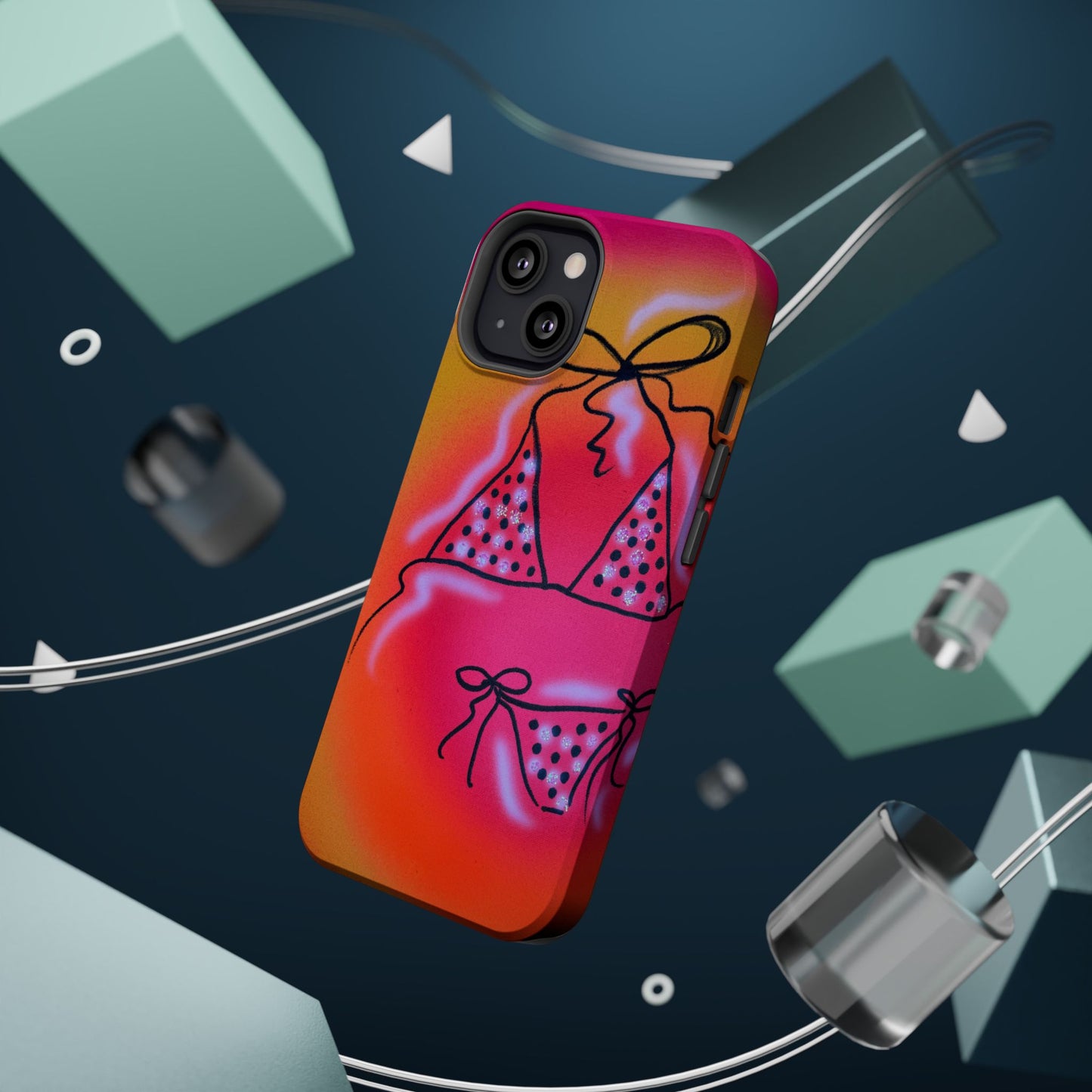 MagSafe "glitter bikini" airbrush iPhone case