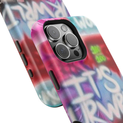 MagSafe „its ur WRLD“ Airbrush iPhone Hülle
