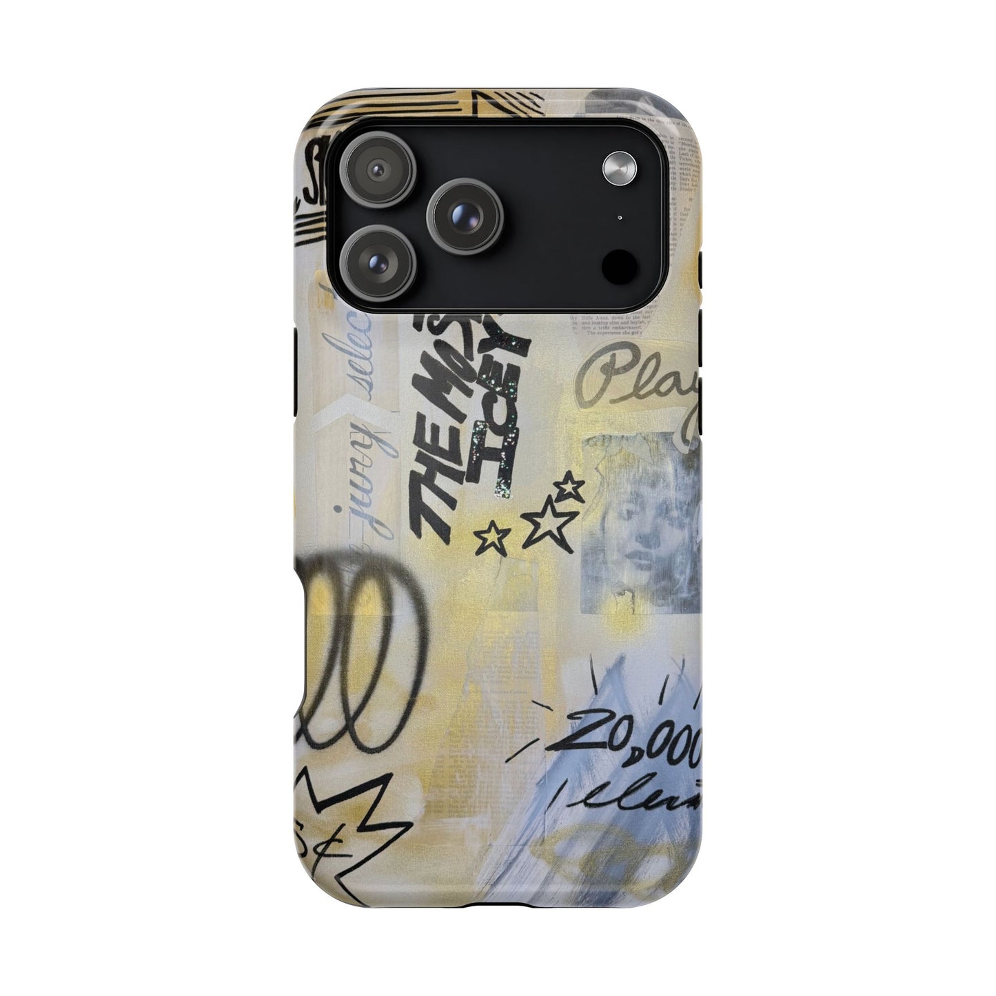 MagSafe "golden glacier" airbrush iPhone case