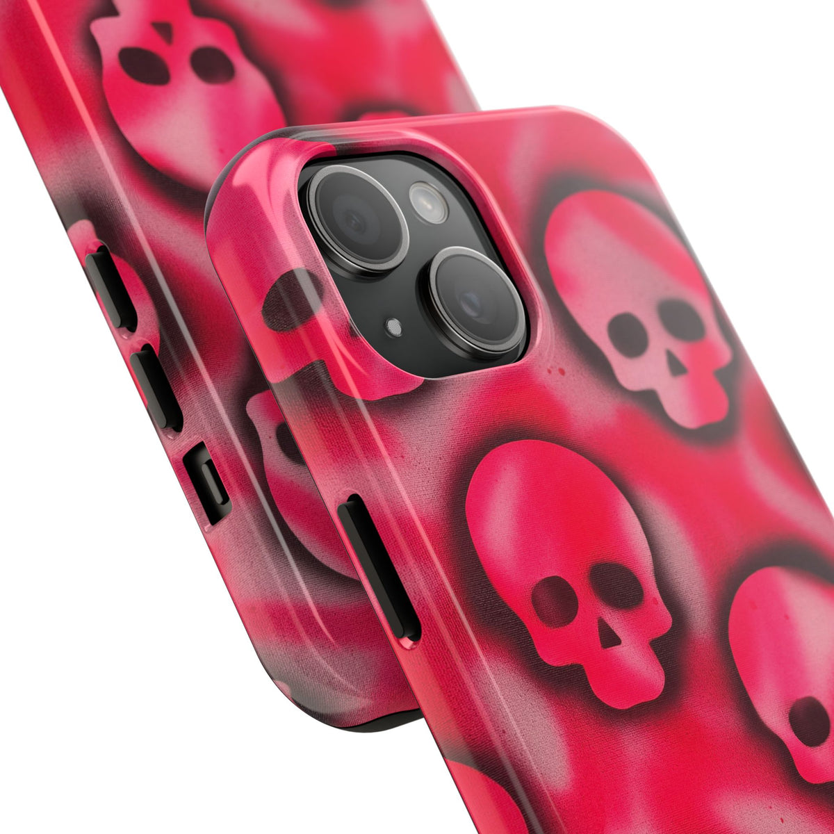 "pink skully" airbrush iPhone case