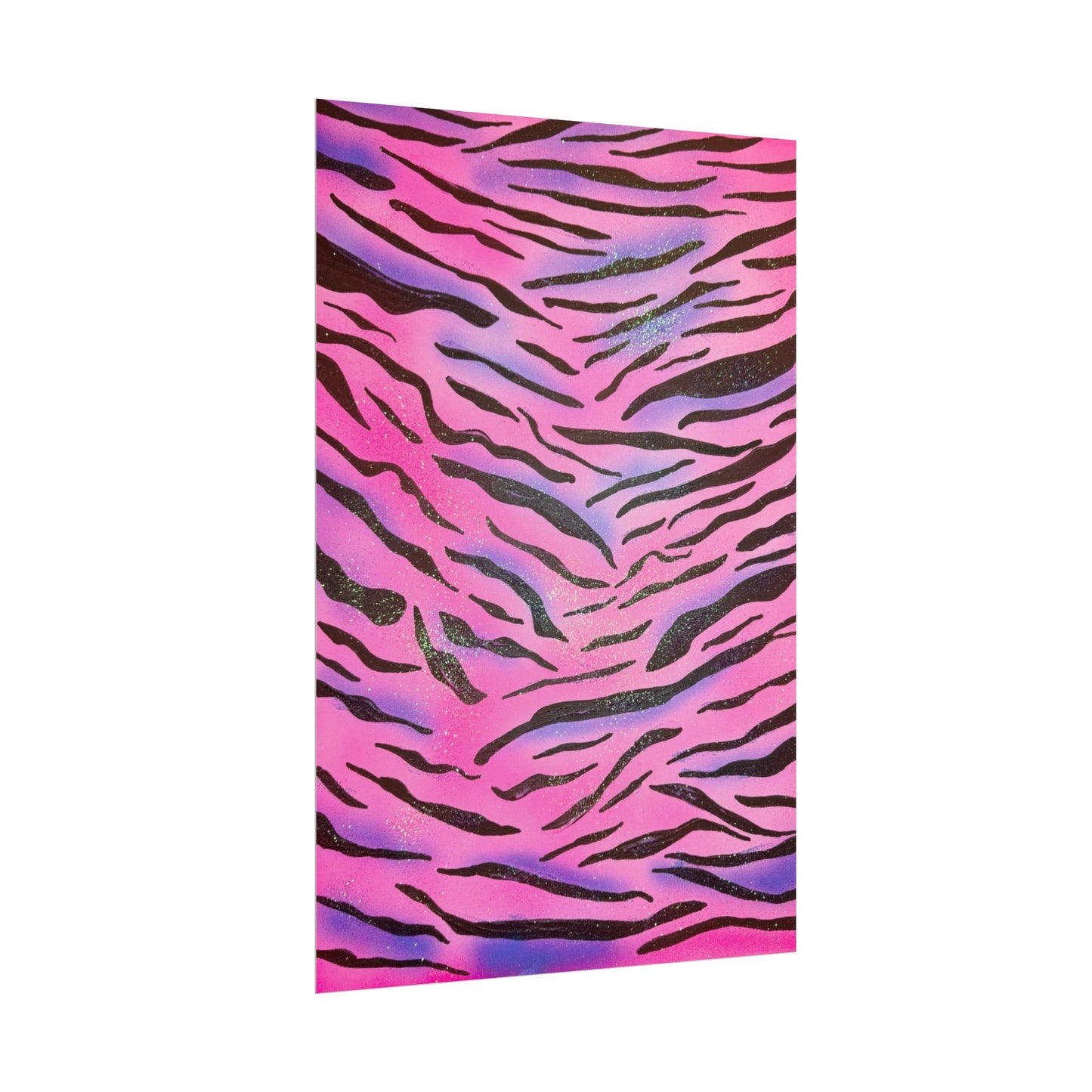 "glitter zebra" airbrush rolled print