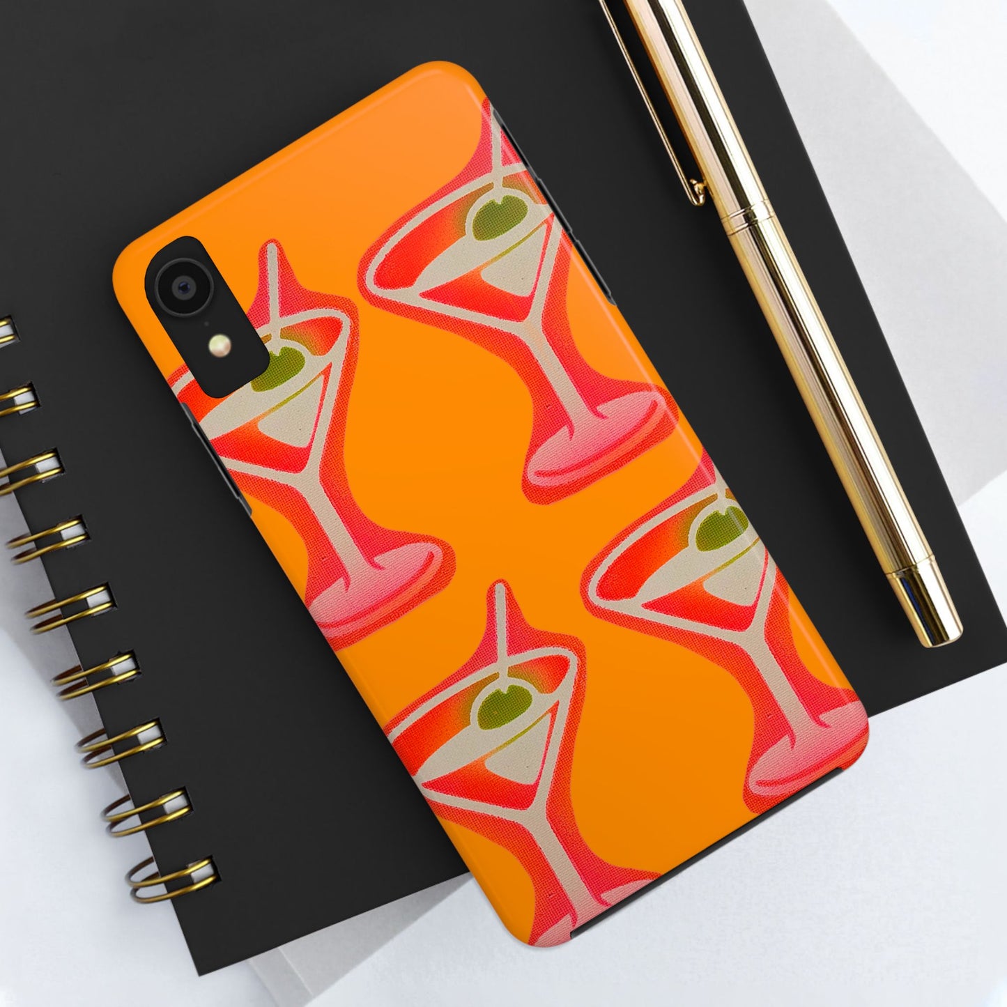 "shaken, not stirred” airbrush iPhone case