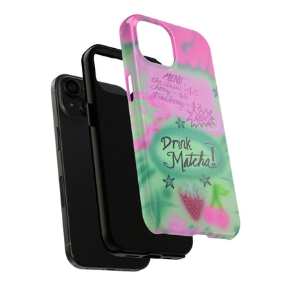 "matcha!" airbrush iPhone case