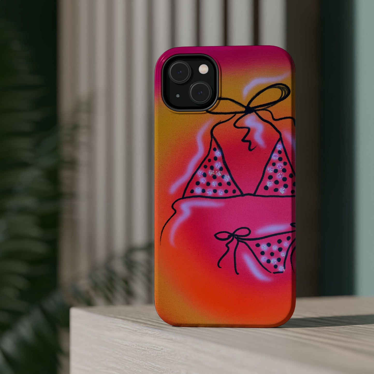 MagSafe "glitter bikini" airbrush iPhone case