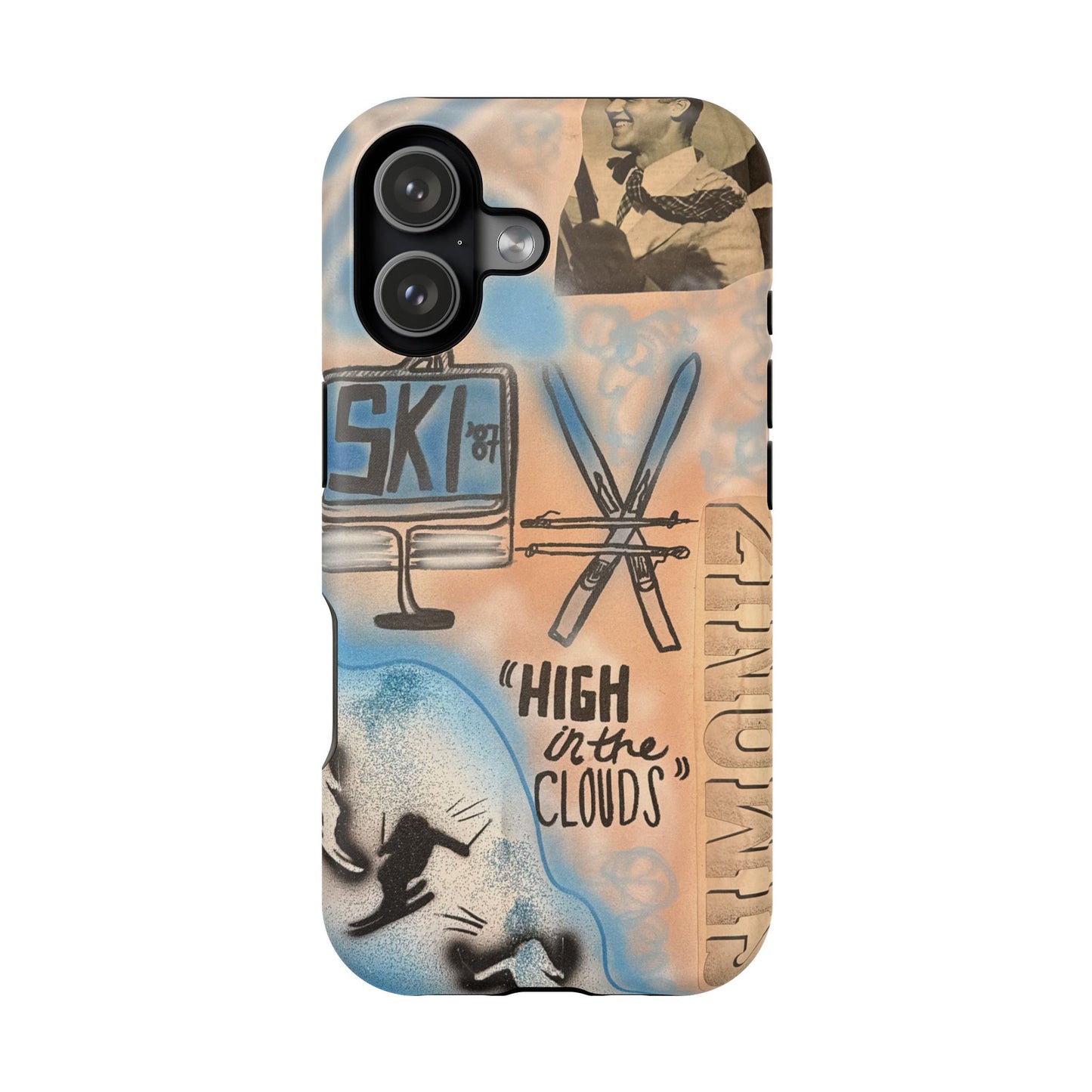 MagSafe „high in the clouds“ Airbrush iPhone Hülle