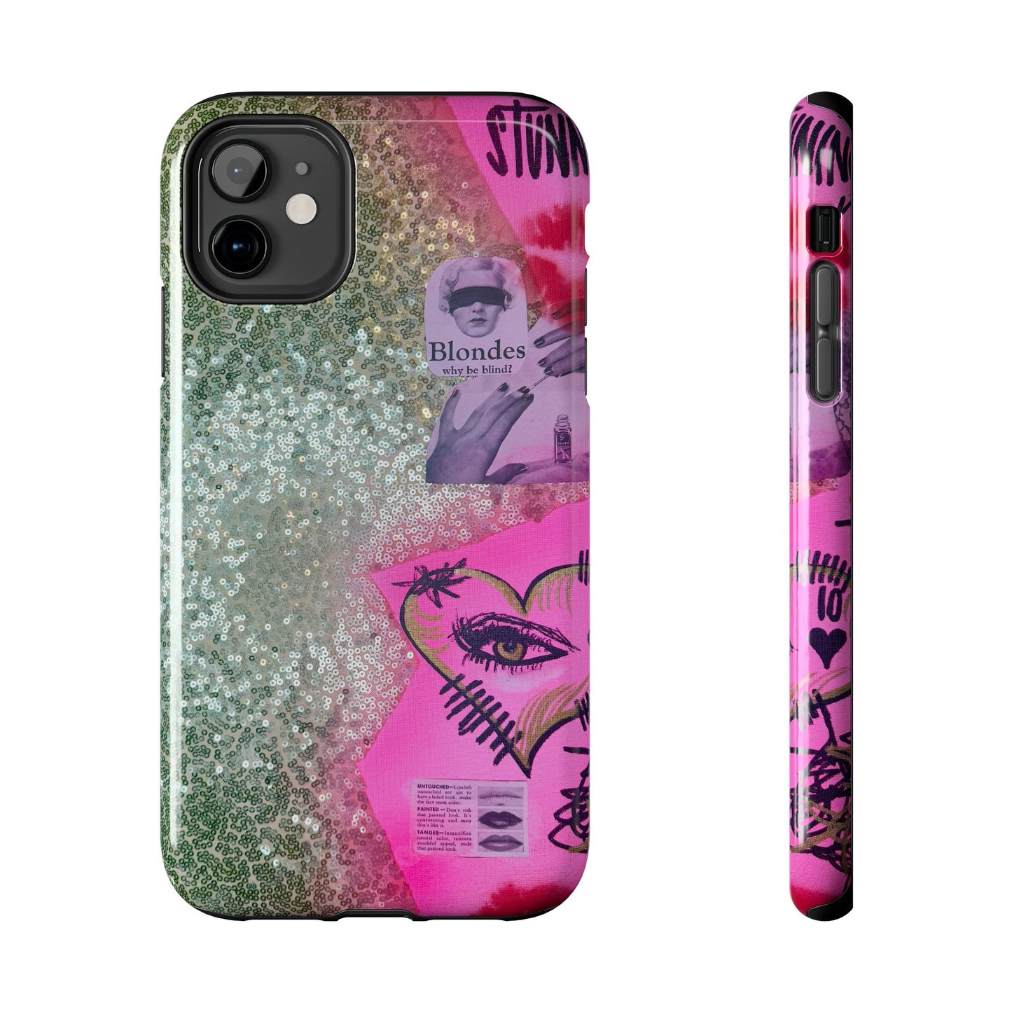 "glitter gloss" airbrush iPhone case