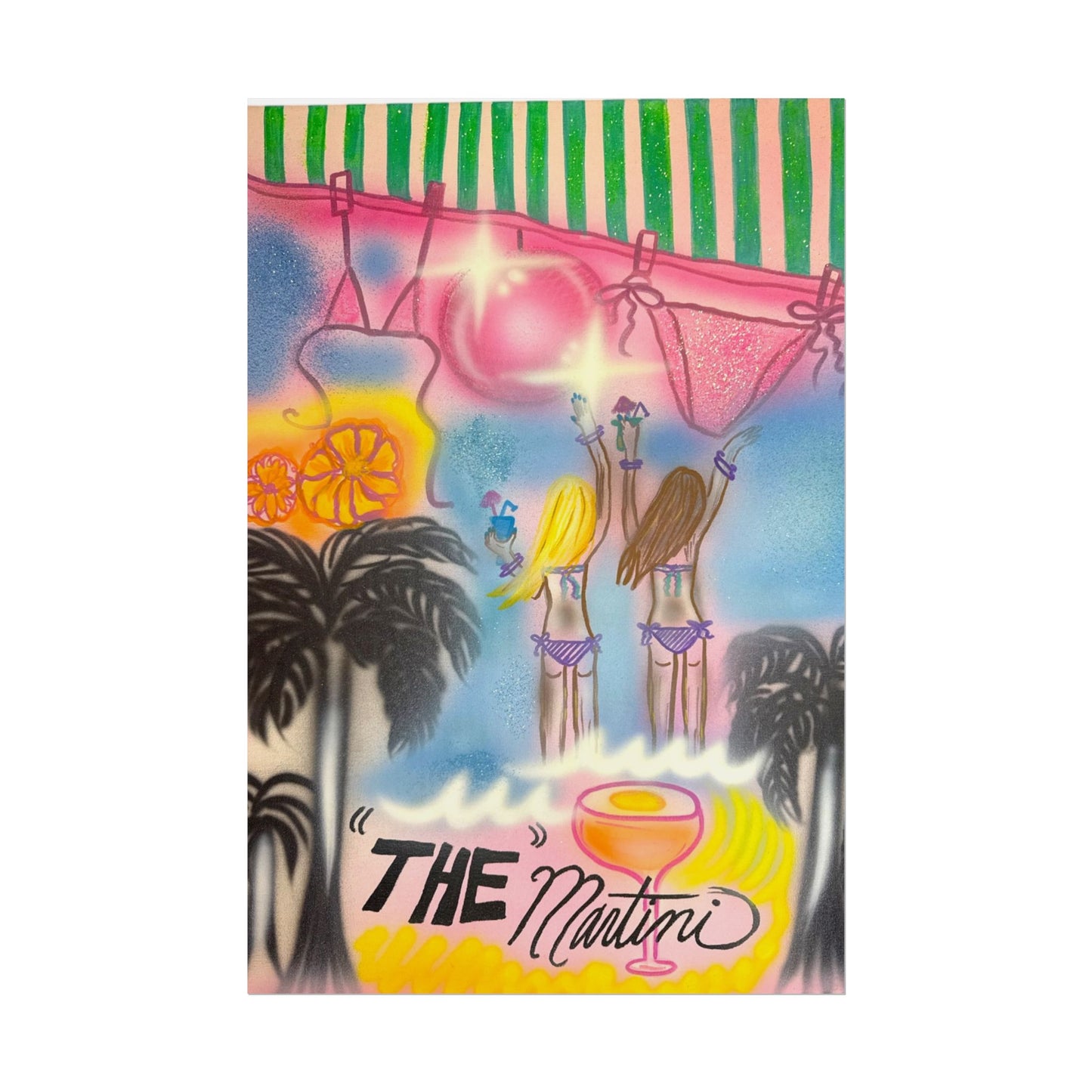 "kinis & tinis" airbrush rolled print