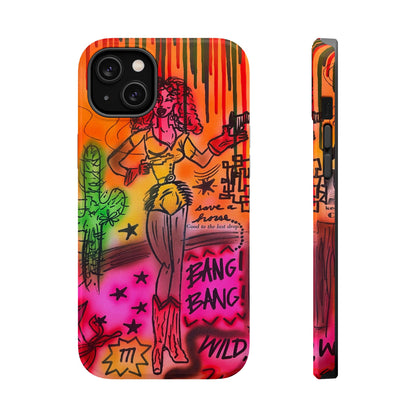MagSafe "wild, wild west" airbrush iPhone case