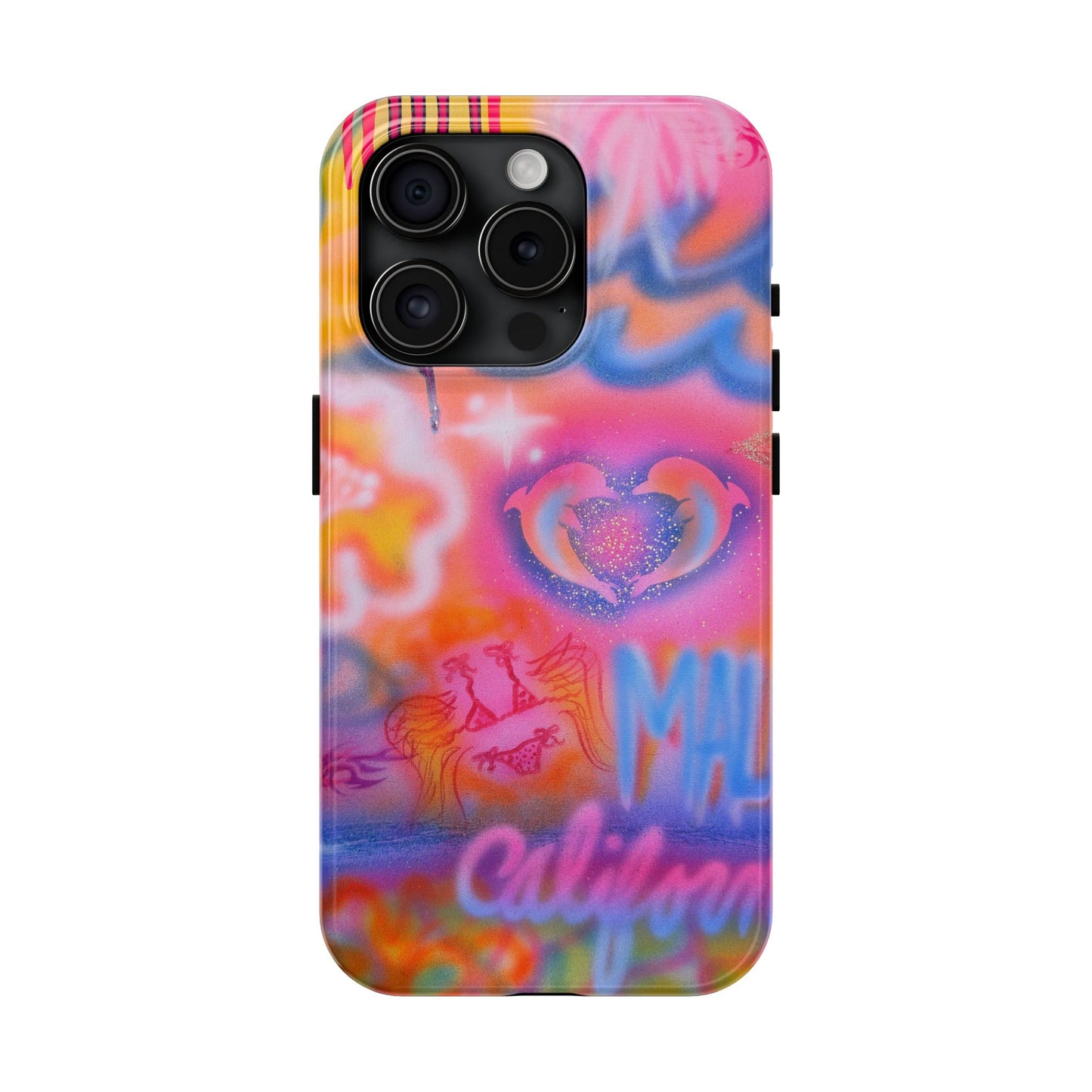 "mornings in malibu" airbrush iPhone case