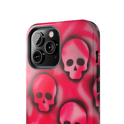 "pink skully" airbrush iPhone case