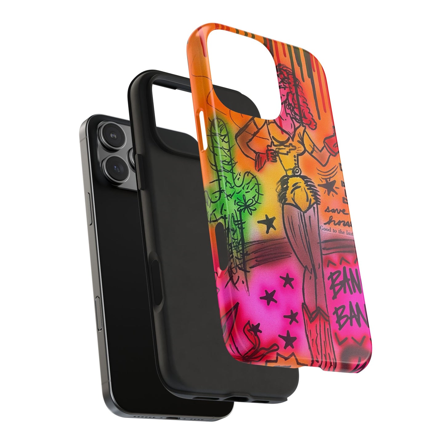 "wild, wild west" airbrush iPhone case