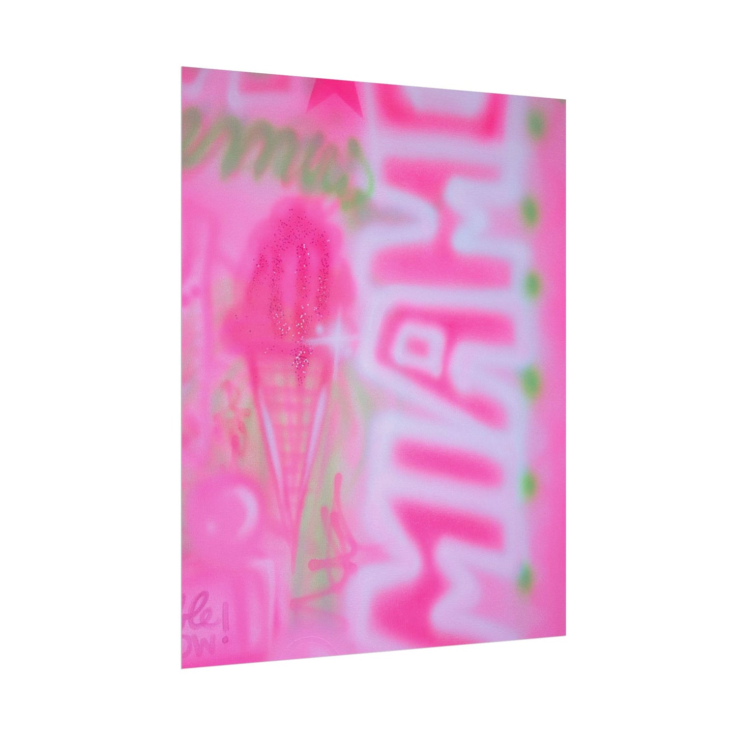"sunset sorbet" airbrush rolled print