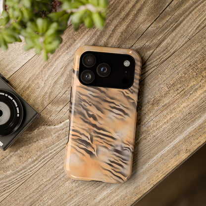 MagSafe "neutral tiger" airbrush iPhone case