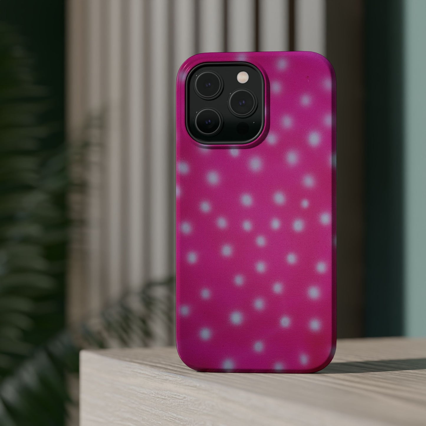MagSafe "bubblegum polka dot" airbrush iPhone case