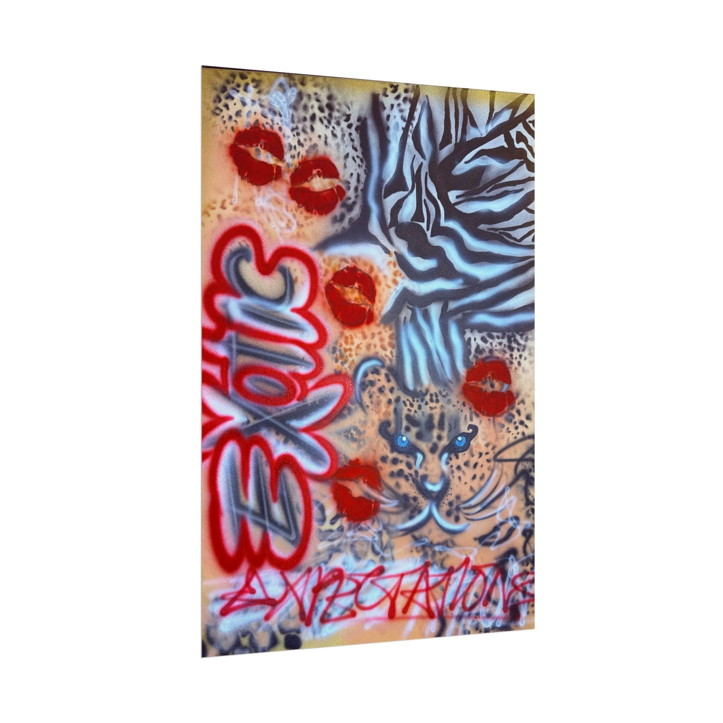 "exotic expectations" airbrush rolled print