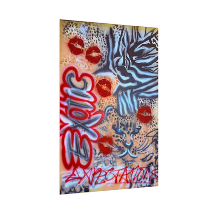 "exotic expectations" airbrush rolled print