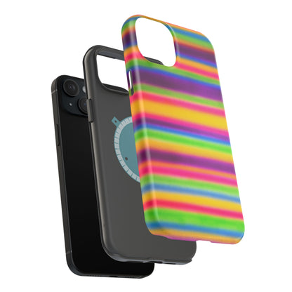 MagSafe "colorful stripes" airbrush iPhone case