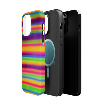 MagSafe "colorful stripes" airbrush iPhone case
