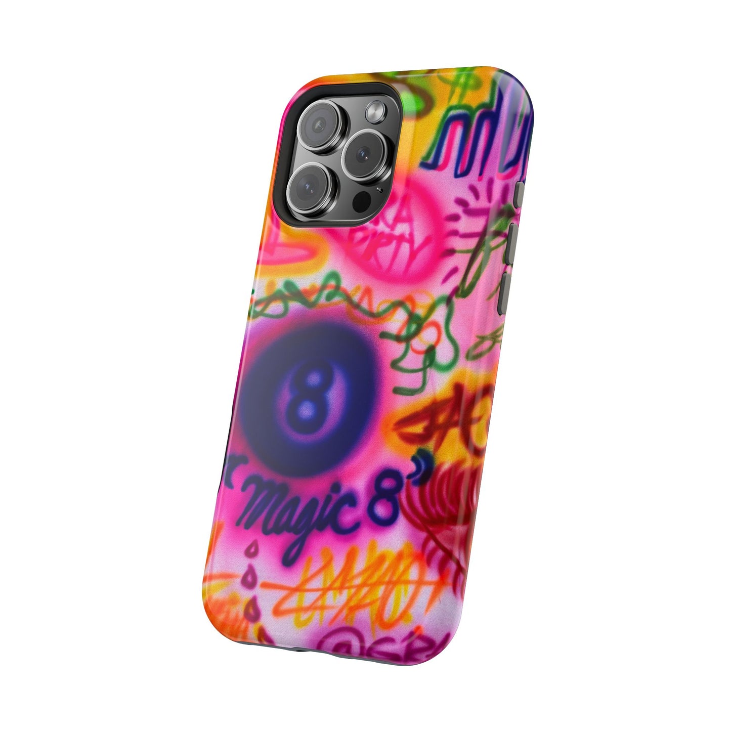 MagSafe "farbenfrohes Chaos" Airbrush-iPhone-Hülle