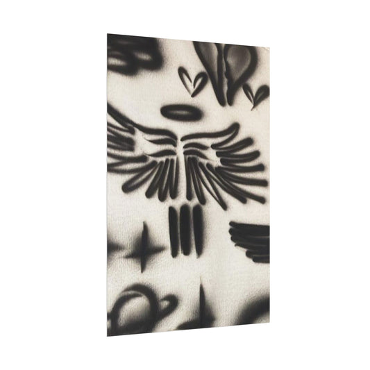 "angel energy" airbrush rolled print
