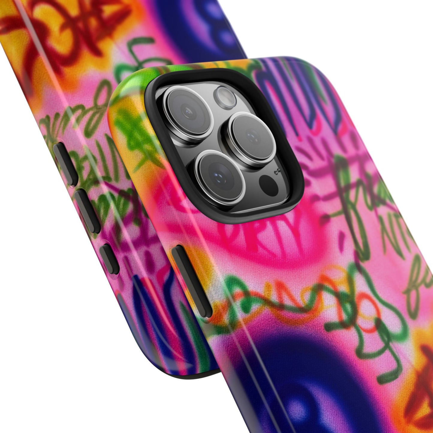 "colorful chaos" airbrush iPhone case