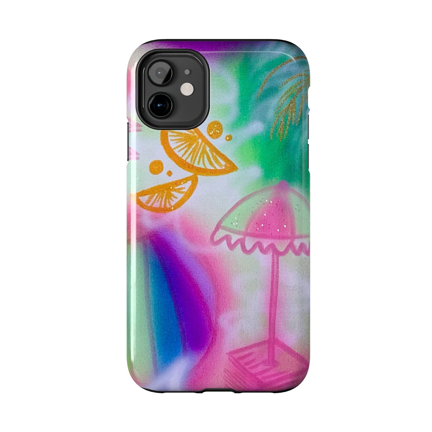 "on the beach" airbrush iPhone case