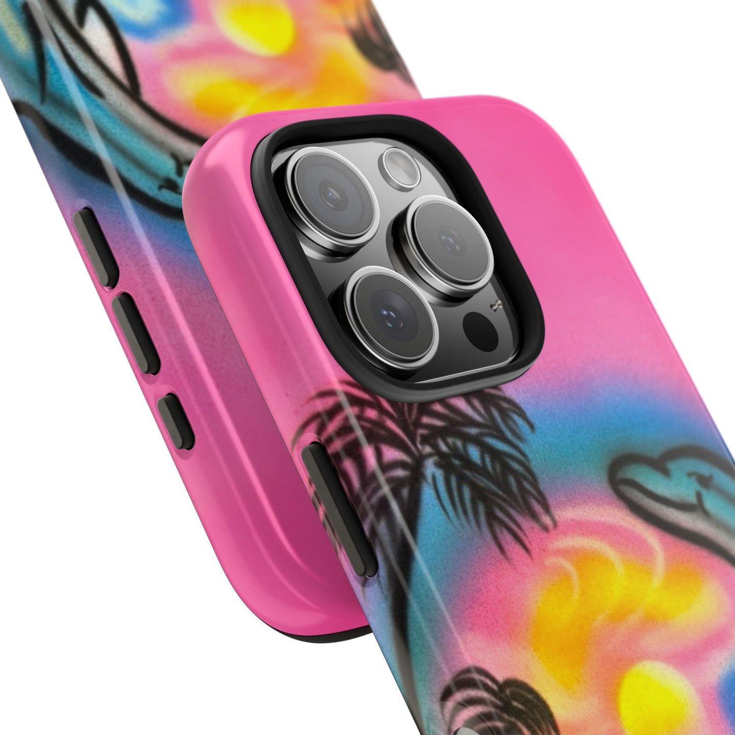"dolphin love" airbrush iPhone case