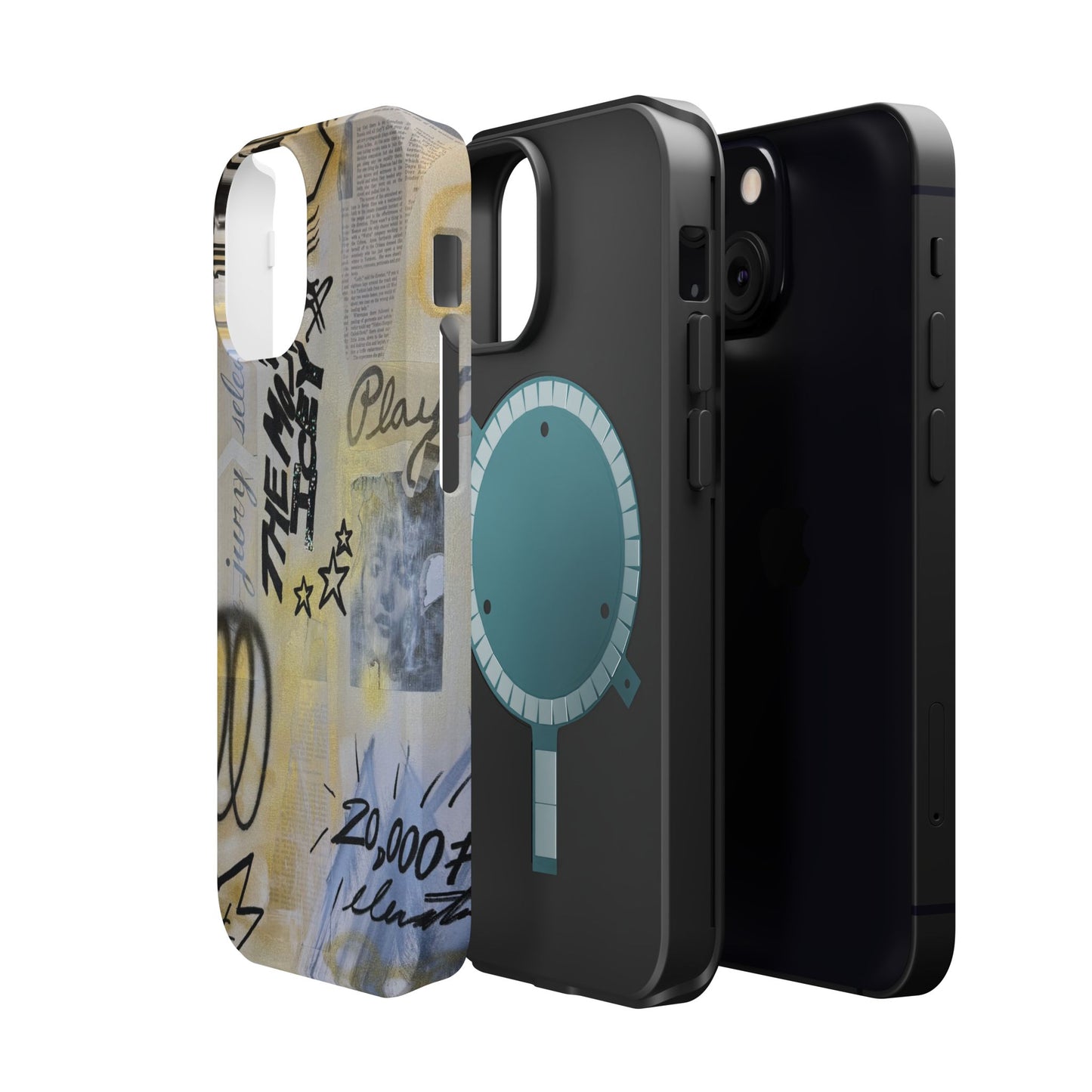 MagSafe "golden glacier" airbrush iPhone case