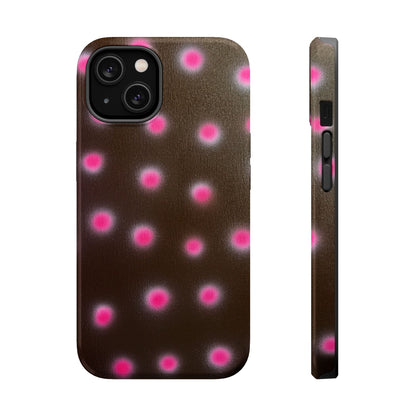 MagSafe "cherry mocha polka dot" airbrush iPhone case