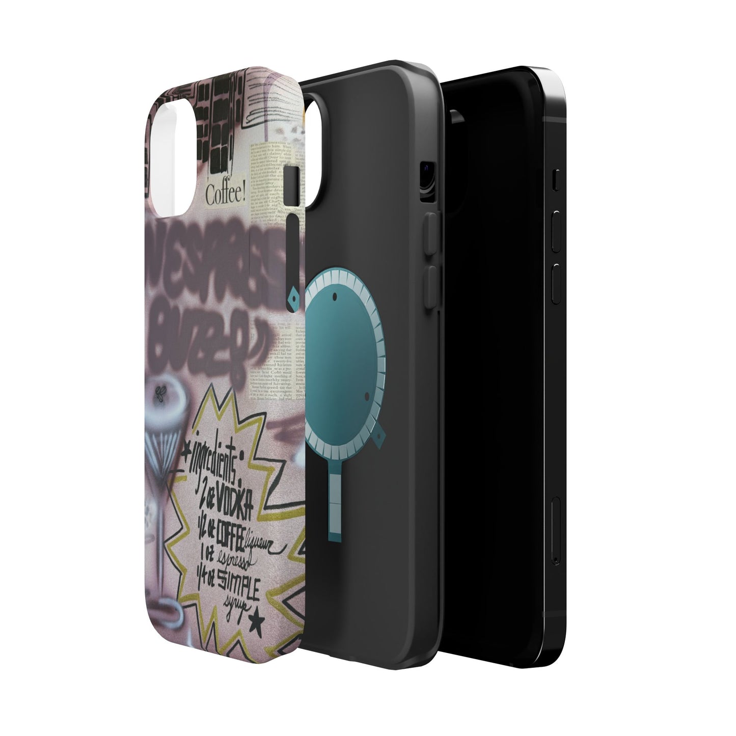 MagSafe "espresso martini" airbrush iPhone case